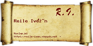 Reile Iván névjegykártya